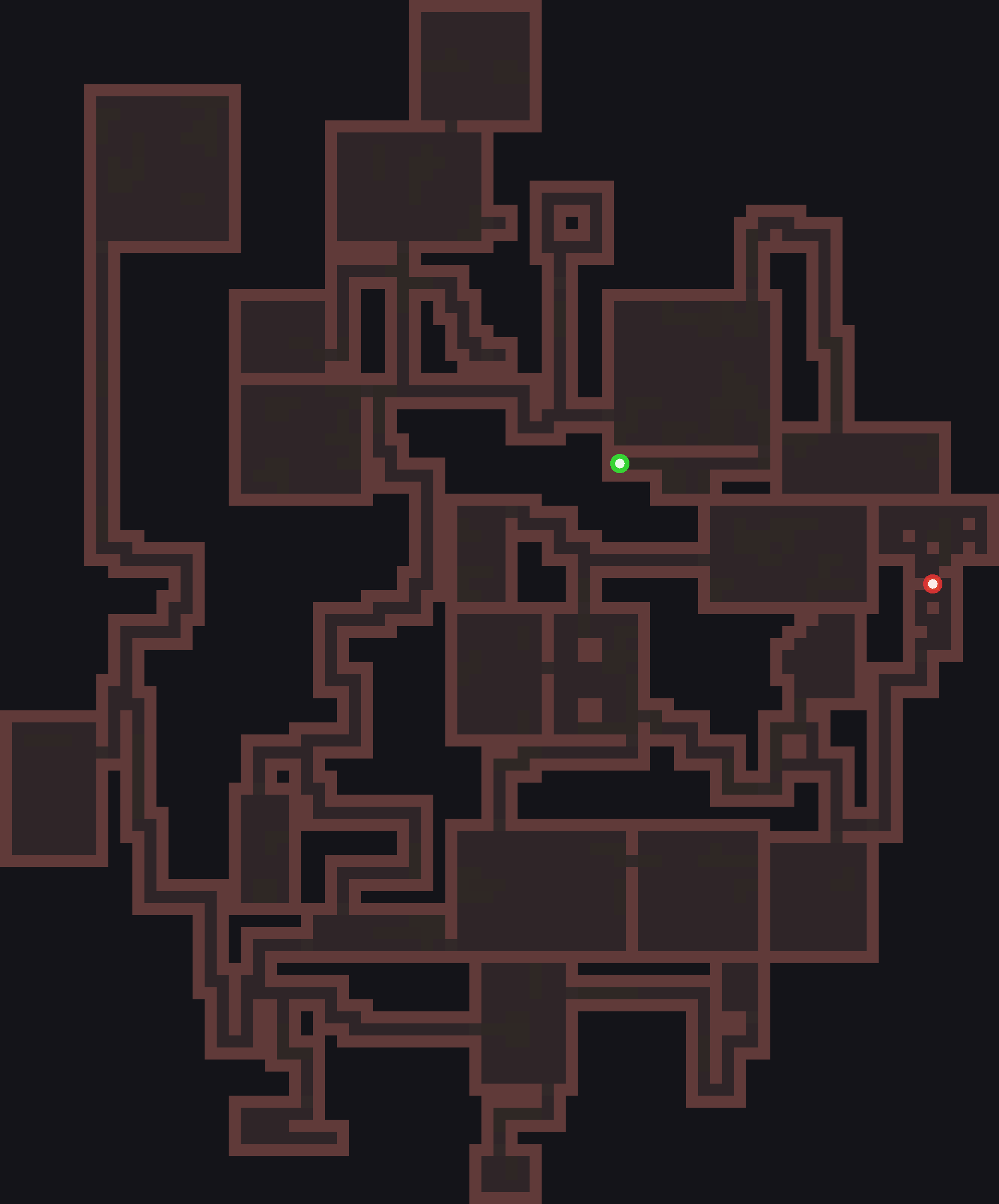 Patterned rooms laid out by the scanning digger
